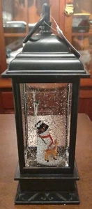 Linterna de agua iluminada muñeco de nieve RAZ Imports 11" con música ~ campanas de tintineo +. GF - Imagen 1 de 13