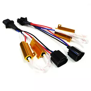 SOCAL-LED H13 HID Resistor Relay Harness 50W Headlight Anti-Flickering Adapter - Picture 1 of 6