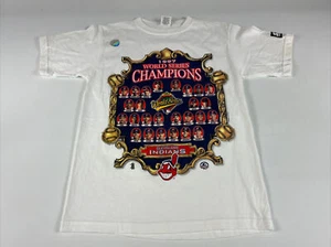 Vintage Cleveland Indians Shirt Youth Large World Series Starter Fehldruck 90er - Bild 1 von 13