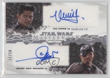 2017 Topps Star Wars Masterwork Dual /50 Iko Uwais Razoo Qin-Fee as Auto w2b
