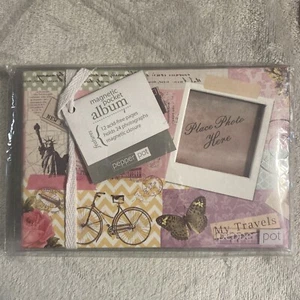 Álbum de bolsillo magnético Pepper Pot My Travels - 12 páginas sin ácido contiene 24 fotos - Imagen 1 de 2