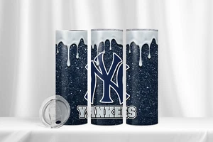 New York Yankees 20oz Insulated Tumbler with box, lid and straw - Picture 1 of 3
