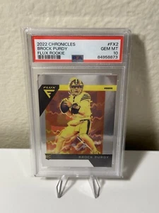 2022 Panini Chronicles Brock Purdy Flux Rookie #FX2 RC PSA 10 GEM MT 49ERS - Picture 1 of 2