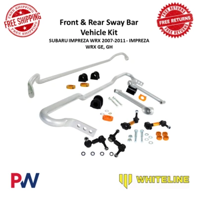 Kit de barra estabilizadora delantera y trasera Whiteline BSK011 para Subaru Impreza WRX GE GH 07-11 Foto 1 de 4