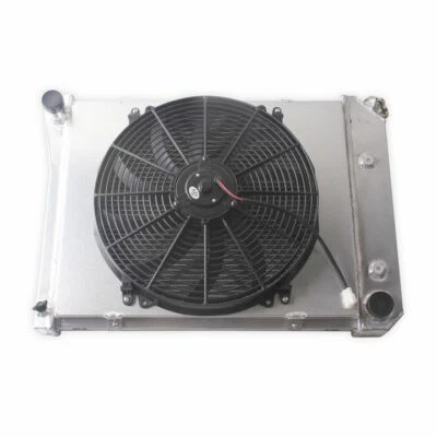 3-Rows Radiator+Fan For 1968-1974 Chevy Nova Chevelle SBC/1980-1987 Buick Regal - Image 1 of 4