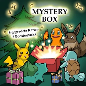Spezialpreis! 5xGegradete Pokémon Karten + 5 Booster - Bild 1 von 1