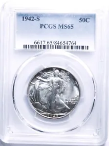 1942-S Walking Liberty Half PCGS MS65 - Picture 1 of 2