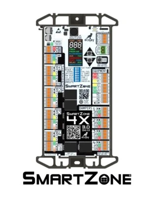 ECOJAY SmartZone-4X : 4 zone HVAC controller KIT w/Temp sensor - Universal Replacement