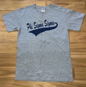 Phi Sigma Sigma Heather Gray Tee - S - Phi Sig Sorority - Picture 1 of 1