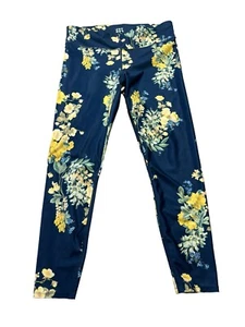 Joy Lab Size Blue and Green Floral Yoga Active Leggings Large - Picture 1 of 6
