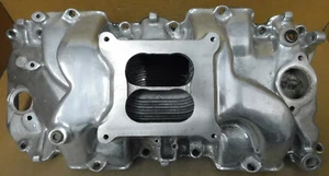 GM Performance 3933163 BB Chevy Sq Port Intake, 9.800 Deck, 4150 Flange,Polished - Picture 1 of 5