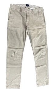 J.Crew The Driggs Slim Chino Pants Men’s 32x34 Khaki Flat Front Cotton Stretch - Picture 1 of 3