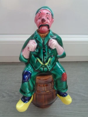 BOUTEILLE LIQUEUR POIVROT IVROGNE SUR TONNEAU  CREATION A. FERLAY VALLAURIS - Photo 1/4