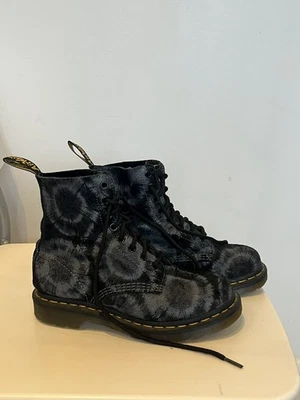 Dr Martens 1460 Pascal  Tie Dye Black UK 4 - Worn Twice Only - Image 1 of 4