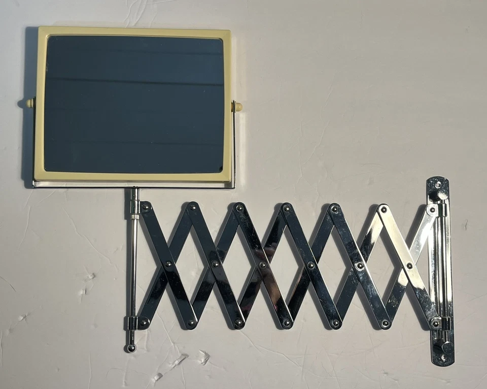 Acordeón Jerdon Mid Century montaje en pared maquillaje pivotante tocador espejo tijera  Foto 1 de 4