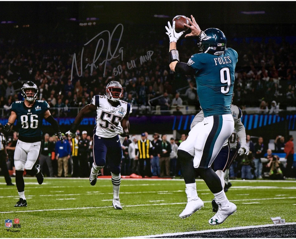 Nick Foles Eagles SBLII Champs Firmado 16x20 Philly Especial TD Foto y MVP Insc Foto 1 de 1
