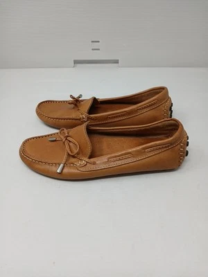 Mocasines de conducción Mercanti Fiorentini para mujer talla 7,5 zapatos de cuero tostado Foto 1 de 4