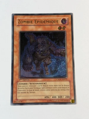 Yugioh FRENCH Plaguespreader Zombie CSOC-FR031 Ultimate Rare 1st Edition LP - Image 1 of 2