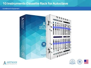 Heavy Duty Double Lock Sterilization Cassette Tray for 10 Instruments Rack - Picture 1 of 7