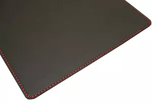 Schreibunterlage Schreibtischunterlage Echt Leder schwarz 70 x 50 cm ROTE NAHT - Bild 1 von 3