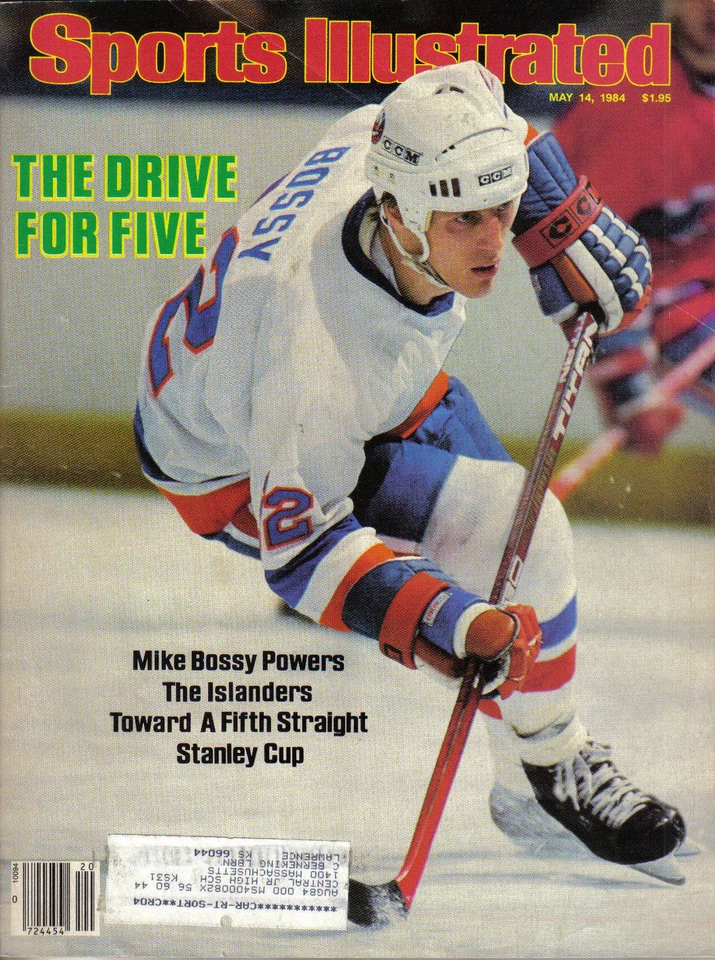 Revista de hockey Sports Illustrated 1984 5/14 Mike Bossy, New York Islanders en muy buena condición Foto 1 de 1