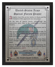 Mc-Nice: Army Special Forces Prayer All Groups Framed Personalized