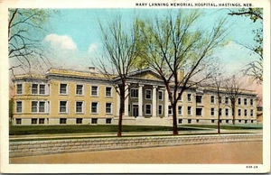 Vtg Hastings Nebraska NE Mary Lanning Memorial Hospital 1920s Postcard - Picture 1 of 2