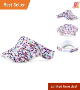 Shiny Rhinestones Adjustable Visor Cap Unisex Outdoor Sports Sun Protection - Picture 1 of 6