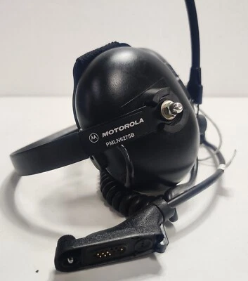 MOTOROLA PMLN5275B HEAVY DUTY HEADSET Noise cancelling microphone - Image 1 of 4