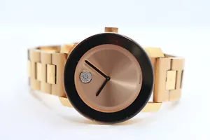 Orologio Donna Movado 3600086 Grassetto Oro Rosa Quarzo Svizzero Acciaio Inox 36mm - Foto 1 di 6