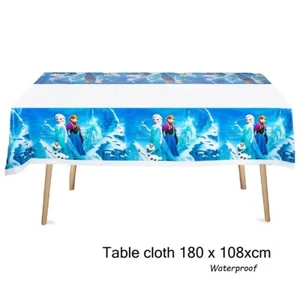 Elsa & Anna Frozen Princess Table Cloth party birthday decoration tableware - Picture 1 of 5
