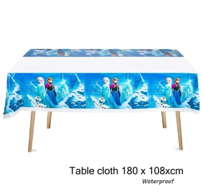 Elsa & Anna Frozen Princess Table Cloth party birthday decoration tableware - Image 1 of 2