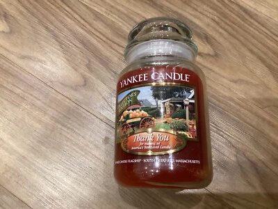 Yankee Candle Thank You Autumn Leaves 22 oz Collector's Edition Jar RARE - Image 1 of 4