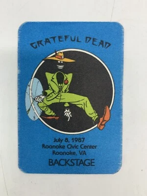 Grateful Dead Backstage Pass Roanoke Virginia VA Civic 7/8/87 7/8/1987 Shakedown - Image 1 of 4