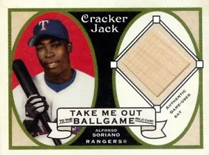 Alfonso Soriano player used bat patch baseball card 2005 Topps Cracker Jack TOAS - Picture 1 of 1