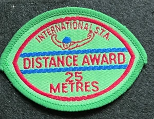 INTERNATIONAL S.T.A. 25 METRES DISTANCE AWARD OVAL CLOTH PATCH BADGE - Picture 1 of 3