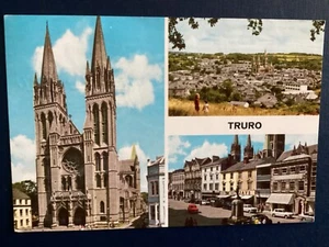 Postcard Truro England Multi-view Cathedral street view 1971 posted B165 - Picture 1 of 2