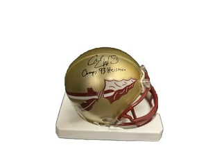 Charlie Ward Signed (93 Heisman & Champ) Florida State Seminoles Mini Helmet JSA - Picture 1 of 2