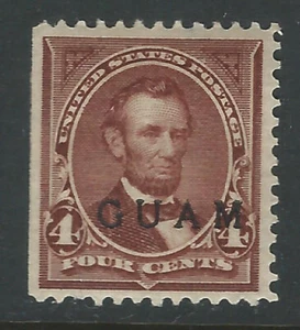 Guam #4, 4 cent Lincoln with overprint - Picture 1 of 1