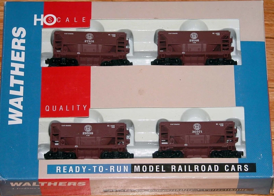 HO WALTHERS 932-4404 ORE CARS 4 PACK DULUTH MISSABE & IRON RANGE DM&IR - Image 1 of 1