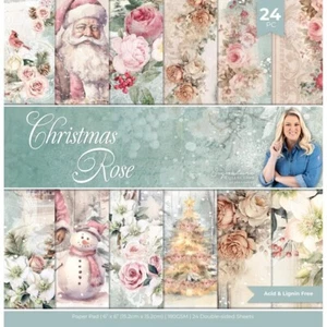 Crafter's Companion Sara Signature - CHRISTMAS ROSE - 6" X 6" Paper Pad 24 SHEET - Picture 1 of 24