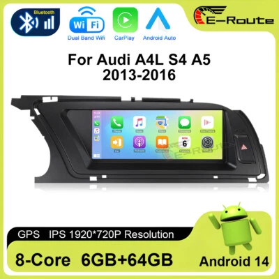 8.8'' Android14 4G Autoradio CarPlay GPS DAB+ BT5 8Kern für Audi A4 B8 2013-2016 - Bild 1 von 4