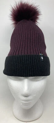 Smartwool Powder Pass Winter Knit Beanie Pom Pom Hat Women’s Woodsmoke NWT - Image 1 of 4