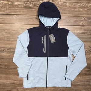 RLX Ralph Lauren Golf Mens Convertible Stretch Terry Jacket Blue MEDIUM NWT $248 - Picture 1 of 11