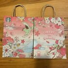 Starbucks Japan 2024 Sakura Cherry Blossom ToGo Bag Set of 2 Paper Bag Special