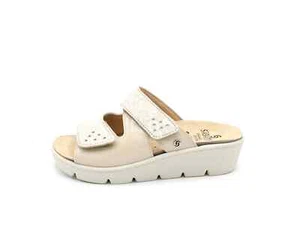 Sabatini pantofole donna pelle con strappo ciabatte plantare estraibile sandali - Picture 1 of 7