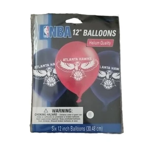 Amscan NBA 12" Balloons Helium Quality Blue Red CHOKING HAZARD - Picture 1 of 2