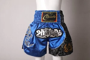 Muay Thai Shorts Vintage Boxing Short Kickboxing Striking MMA For Kids Men Woman - Picture 1 of 7
