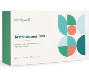 Everlywell Testosterone Home Test Kit T Level New Sealed 04-23-2029 - Picture 1 of 3