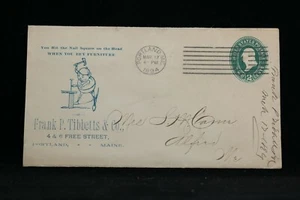 Maine: Portland 1894 Tibbetts Furniture Working Brownie Advertising Cover - Bild 1 von 2